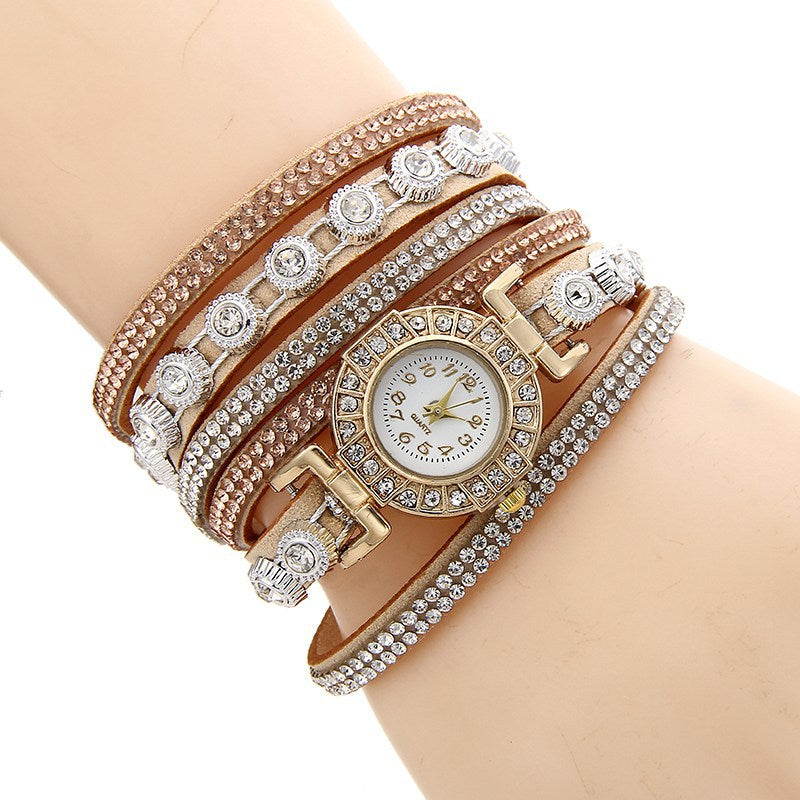 Diamond Ladies Wrap Quartz Bracelet Watch - KKscollecation