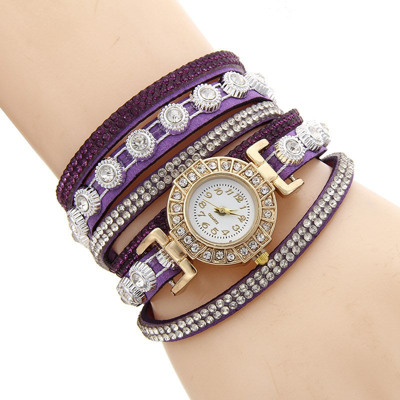 Diamond Ladies Wrap Quartz Bracelet Watch - KKscollecation