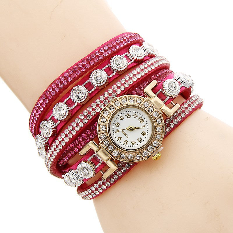 Diamond Ladies Wrap Quartz Bracelet Watch - KKscollecation