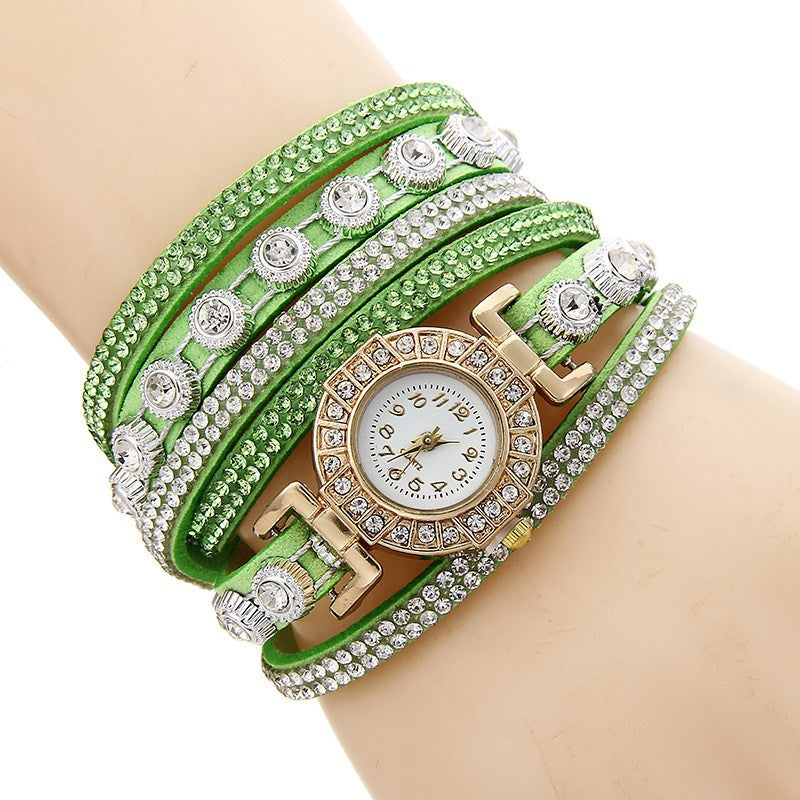 Diamond Ladies Wrap Quartz Bracelet Watch - KKscollecation