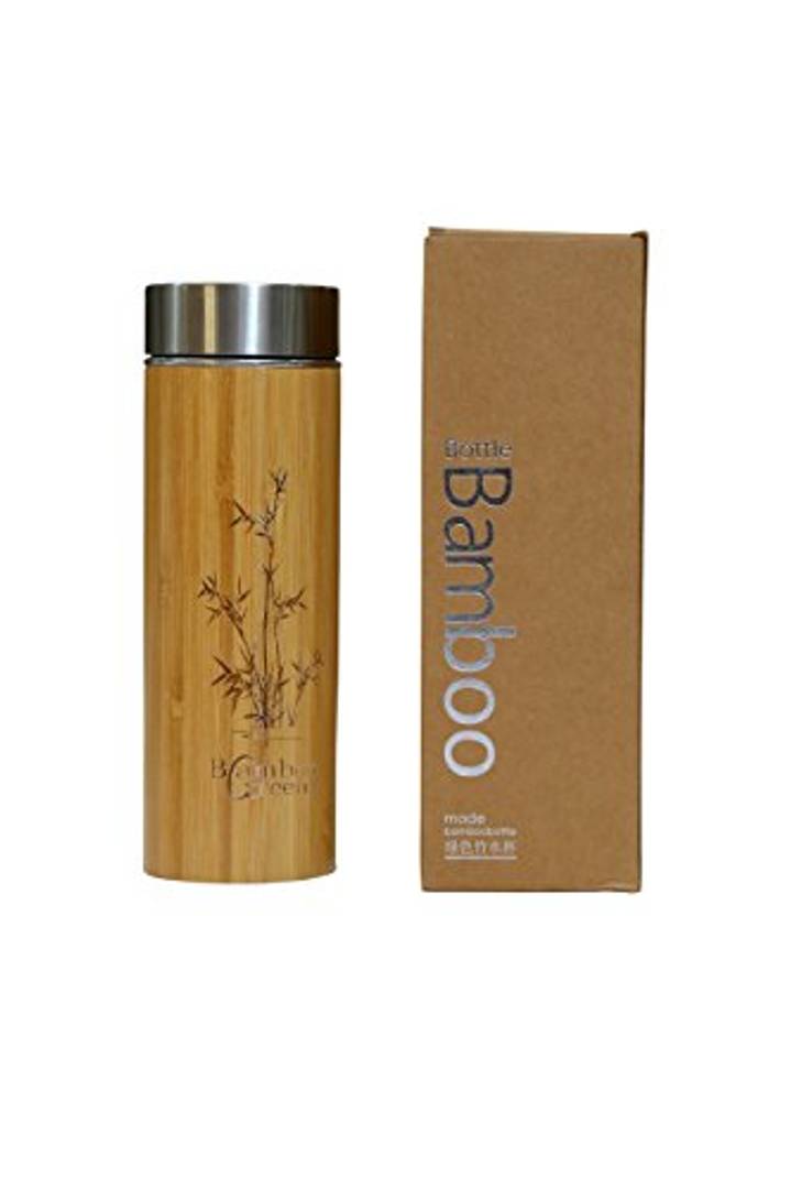 Bamboo Greens Premium Bamboo Stainless Steel Vacuum Insulated Thermos (250 ML) - KKscollecation