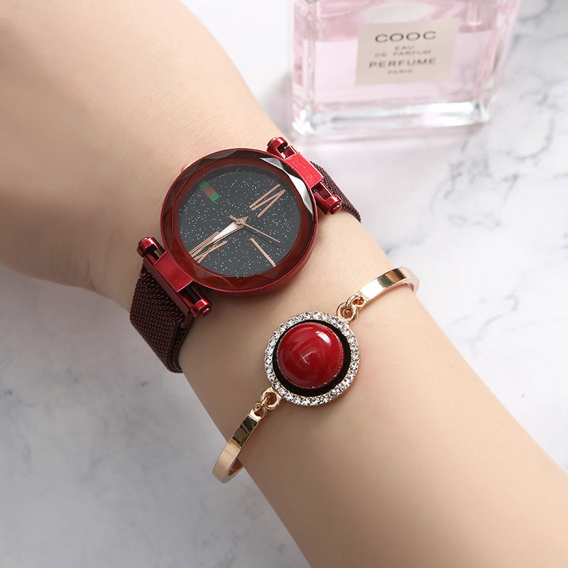 Light Luxury Ladies Quartz Watch Waterproof Fashion Watch Watch Bracelet Five-Piece Gift Set - KKscollecation