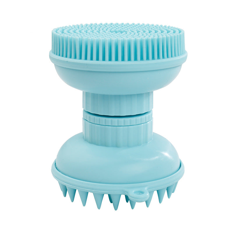 Double-Sided Shower Brush Silicone Shower Shampoo Brush - KKscollecation