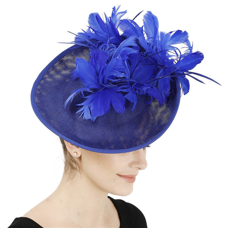Horse Racing Festival Fashion High-End Top Hat Hair Accessories Aristocratic Ladies Feather Hat Hair Accessories Hairpin - KKscollecation