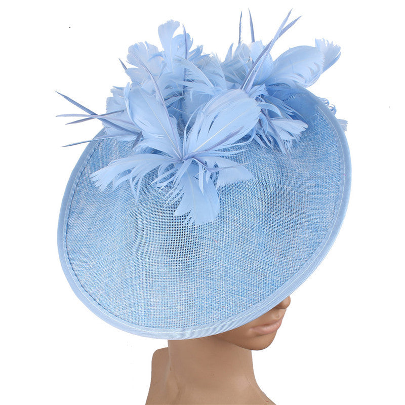 Horse Racing Festival Fashion High-End Top Hat Hair Accessories Aristocratic Ladies Feather Hat Hair Accessories Hairpin - KKscollecation