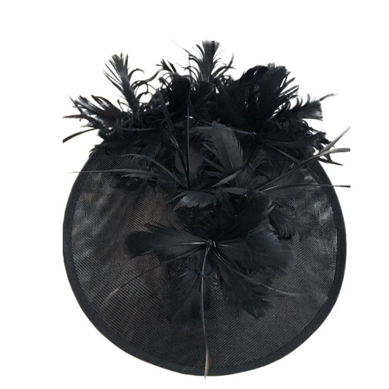 Horse Racing Festival Fashion High-End Top Hat Hair Accessories Aristocratic Ladies Feather Hat Hair Accessories Hairpin - KKscollecation