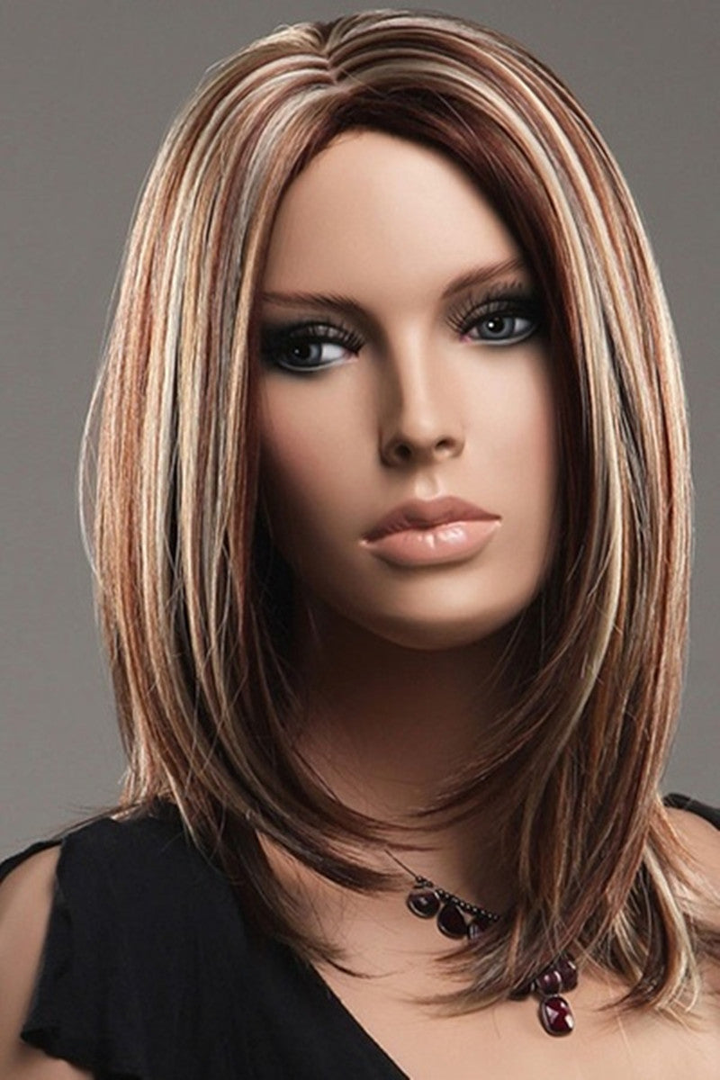 Wigs Are Divided Into Medium And Long Hair, Linen Brown Highlights And Mixed Colors - KKscollecation