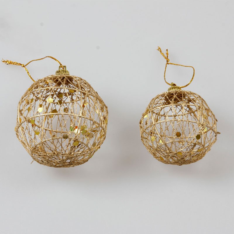 Gold dusted scaly Christmas ball - KKscollecation