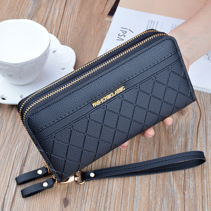 Double zipper hand purse ladies wallet - KKscollecation