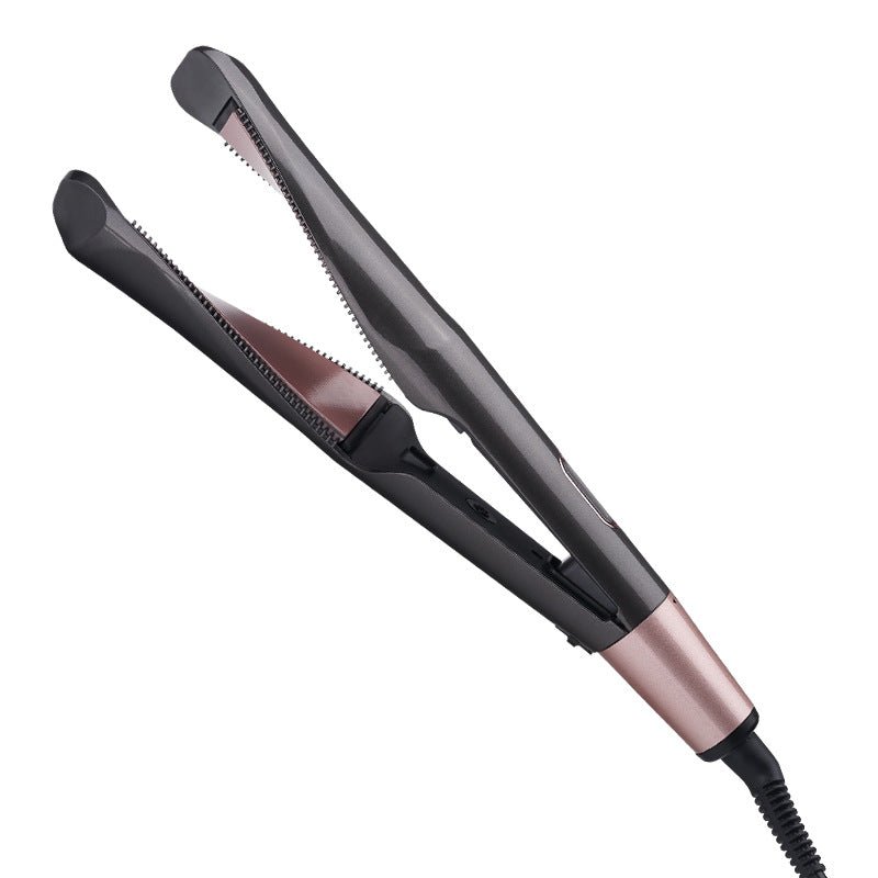2 In1 Professional Hair Straightener Hair Crimper Dry/Wet Hair Straightening Curling Comb - Krosscanada