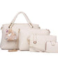 2021 new Korean fashion handbags embossed four piece ladies bag shoulder diagonal handbag - Krosscanada