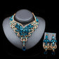 2021 speed selling explosion, African, European and American color exaggerated bride necklace earrings set of alloy manufacturers - Krosscanada