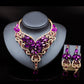 2021 speed selling explosion, African, European and American color exaggerated bride necklace earrings set of alloy manufacturers - Krosscanada