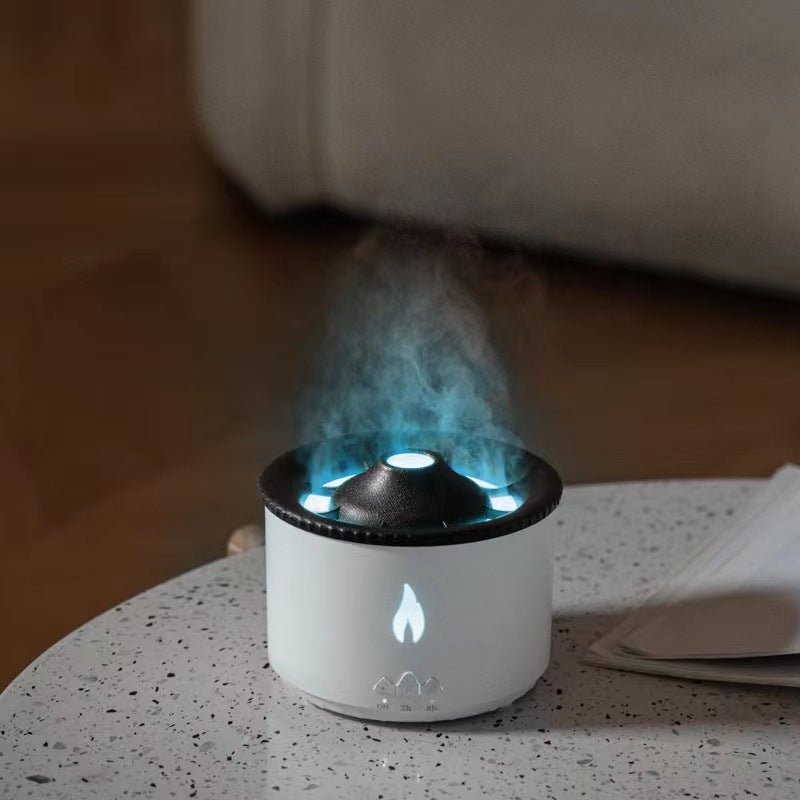 2022 New Creative Ultrasonic Essential Oil Humidifier Volcano Aromatherapy Machine Spray Jellyfish Air Flame Humidifier Diffuser - Krosscanada