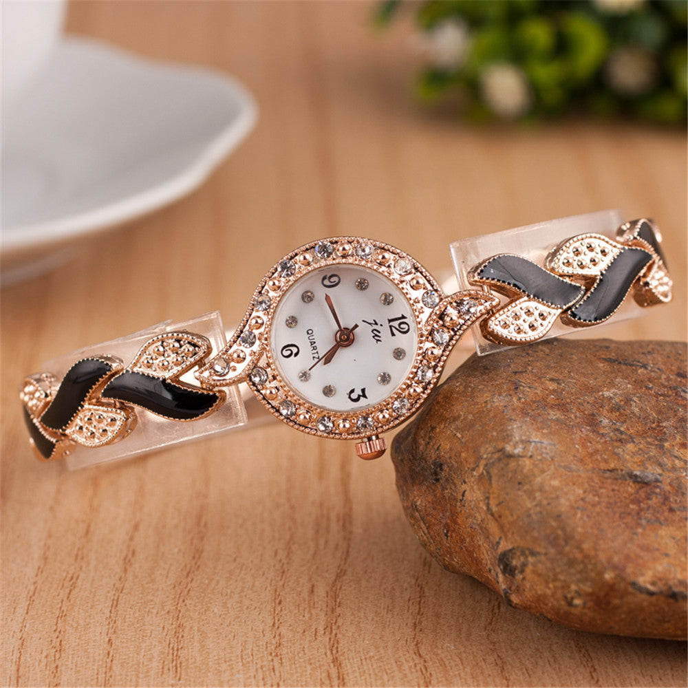 Leaf bracelet quartz wrist watch - KKscollecation