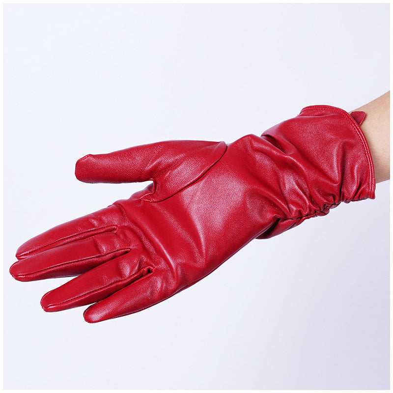 Women Winter Leather Gloves New Outdoor Women Gloves - KKscollecation