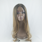 Explosion wig lady long curly hair gradient anime