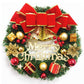 Christmas Wreath Clover Wreath Natural Pine Decorative Christmas Garland with Frost - KKscollecation