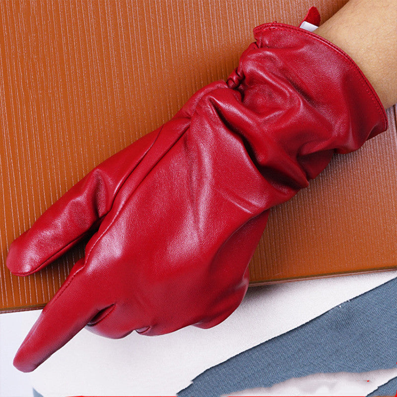 Women Winter Leather Gloves New Outdoor Women Gloves - KKscollecation