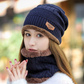 Knit Hat Female Winter ThickeningCap Warm Earmuffscap Head Outdoor Cycling Korean Version Of The Tide Collar Wool Hat - KKscollecation