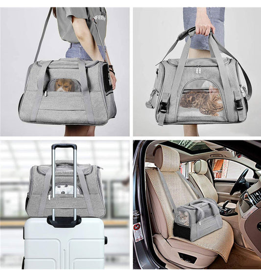 Dog Carrier Bags Portable Pet Cat Dog Backpack Breathable Cat Carrier Bag Airline Approved Transport Carrying For Cats Small New - KKscollecation