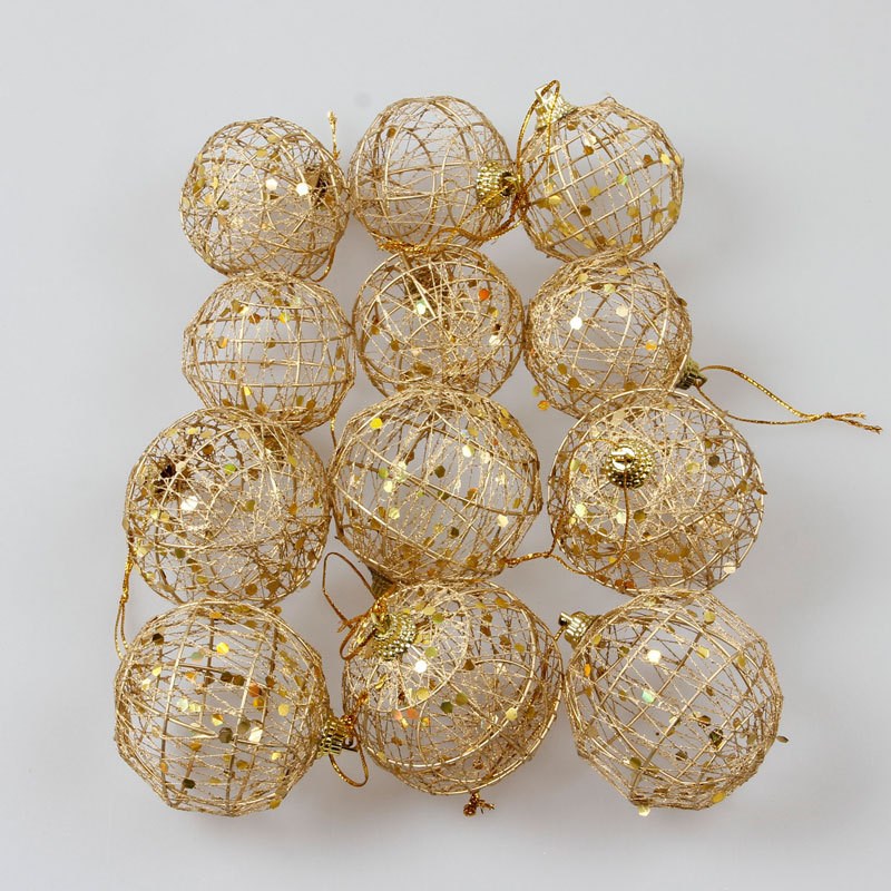 Gold dusted scaly Christmas ball - KKscollecation