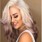 Gradient lilac long straight hair