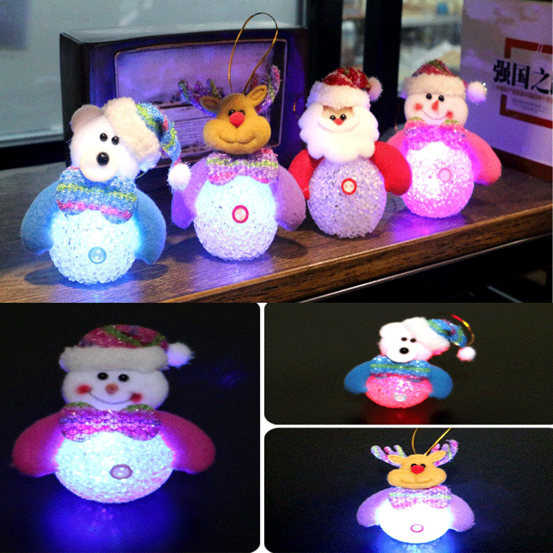 Christmas Luminous Pendant Santa Claus Snowman Bear Elk Lantern - KKscollecation