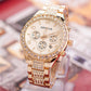 Geneva diamond calendar watch women fashion watch business casual ladies quartz tide watch fake three-eyed watch - KKscollecation