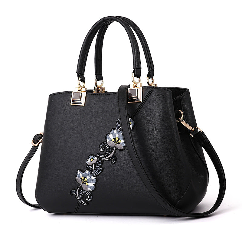 Contrasting color ladies bag handbag