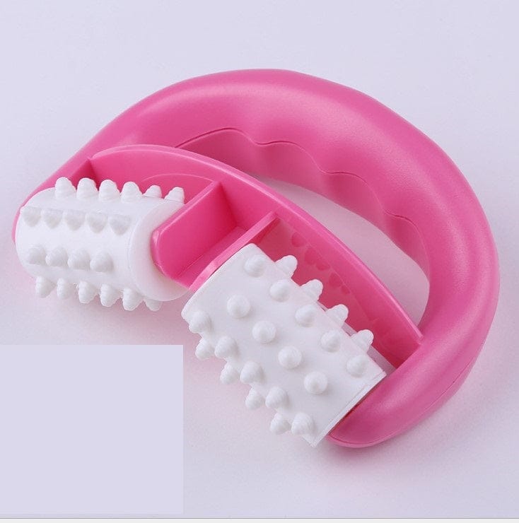 Plastic Massager Plastic Manual Roller Massager Double Wheel Massager Round Hand Massager - KKscollecation