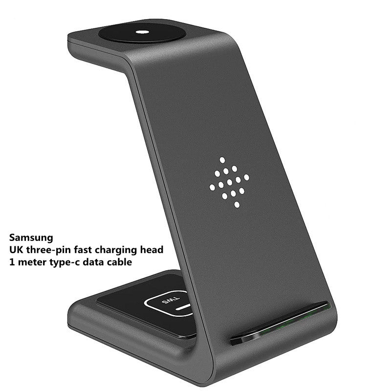 3 In 1 Fast Charging Station Wireless Charger Stand Wireless Quick Charge Dock For Phone Holder - Krosscanada