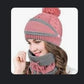 3 in 1 winter knitted beanie hat set - Krosscanada