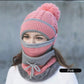 3 in 1 winter knitted beanie hat set - Krosscanada