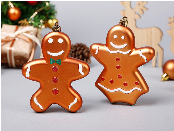 Christmas Ornaments Cute Gifts Reindeer Balls Stars Gingerbread Man Christmas Pendant Ornaments Charm - KKscollecation