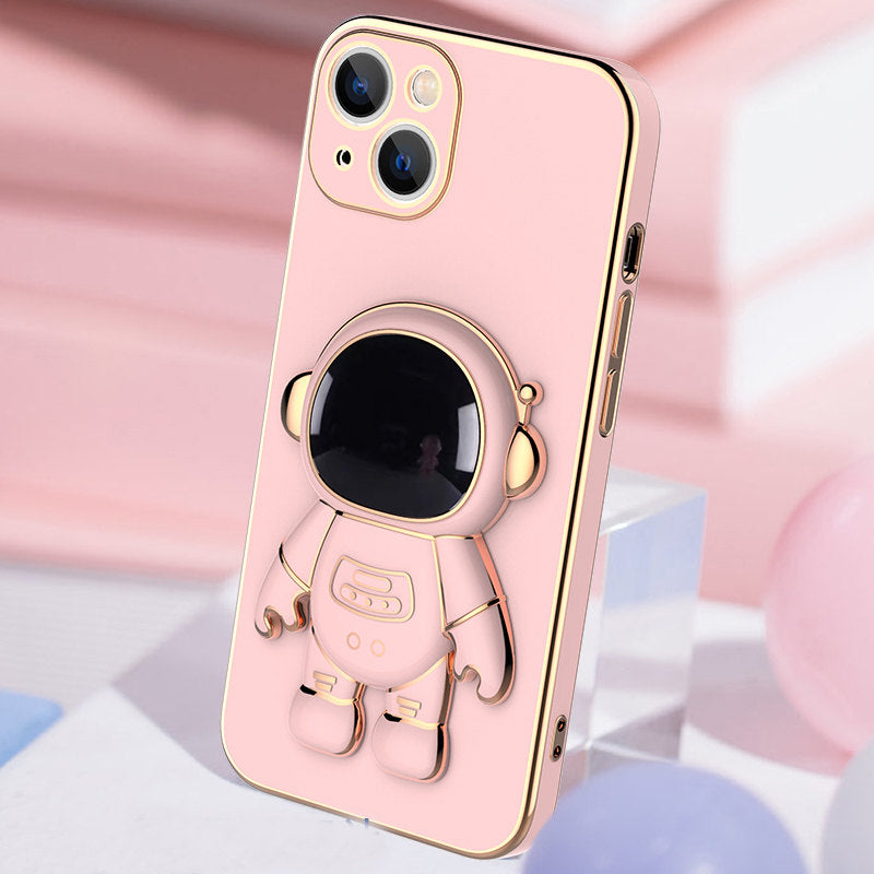 3D Astronaut Phone Case Anti-Drop Electroplating Bracket - KKscollecation