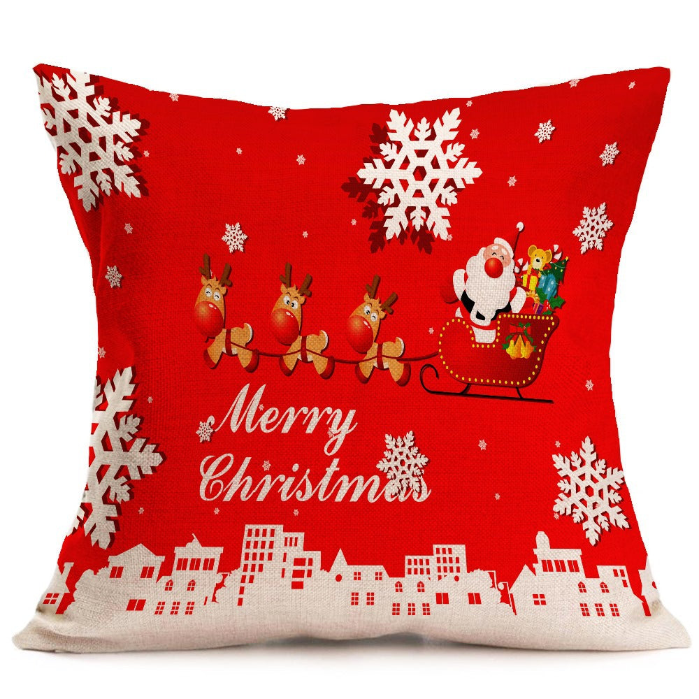 Christmas festive pattern car sofa pillow pillowcase - KKscollecation