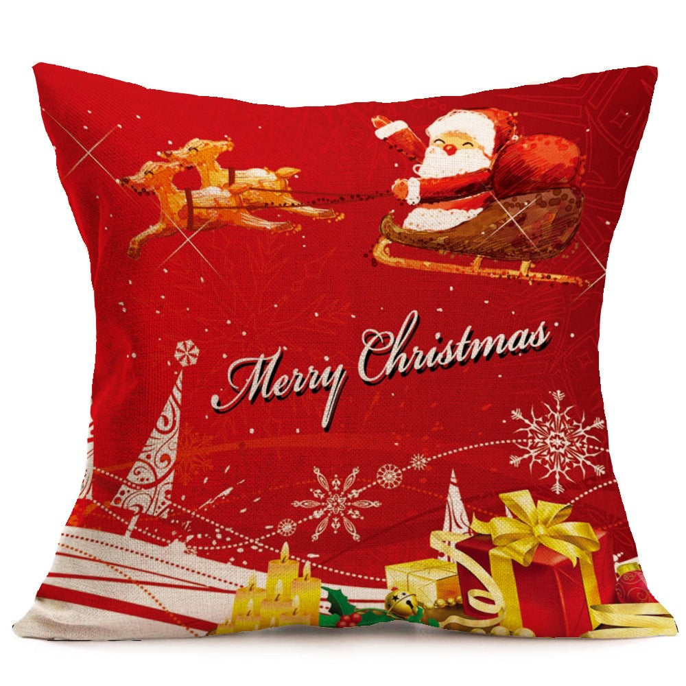 Christmas festive pattern car sofa pillow pillowcase - KKscollecation