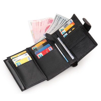 J.M.D first layer cowhide wallet multi-card leather men's wallet RFID foreign trade wallet - KKscollecation