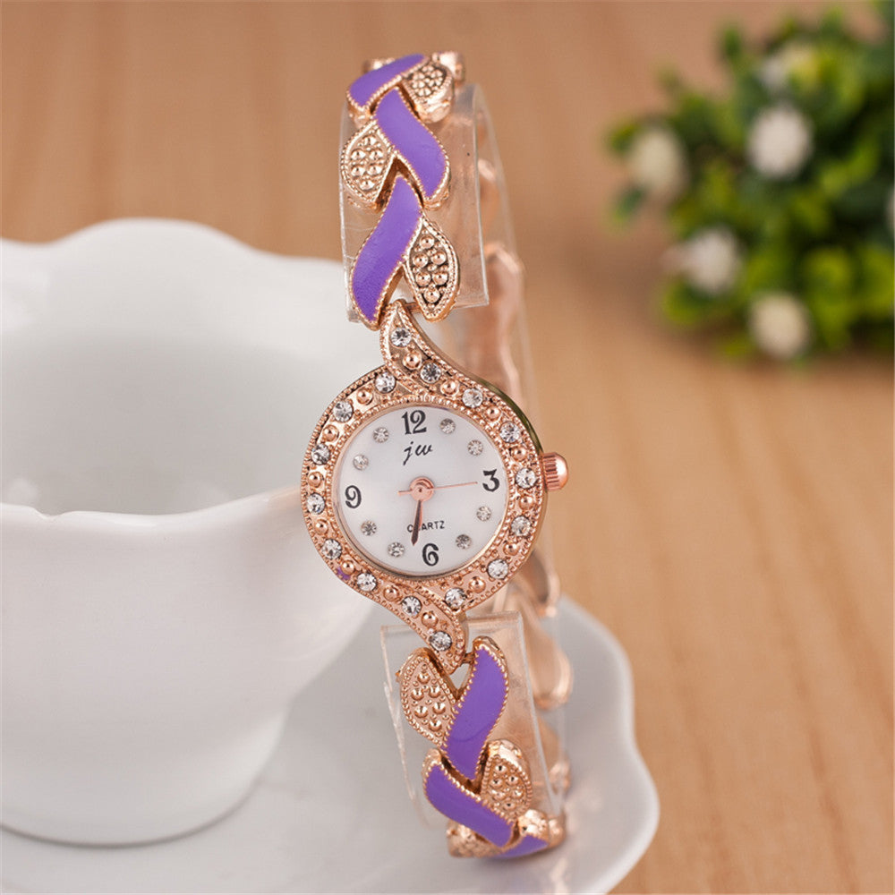 Leaf bracelet quartz wrist watch - KKscollecation