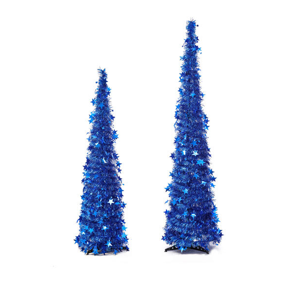 Artificial Tinsel Pop Up Christmas Tree with Stand Gorgeous Collapsible Artificial Christmas Tree for Christmas Decorations - KKscollecation