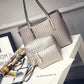 Lady bag spring 2021 European female bag leather braided composite bag three piece shoulder diagonal handbag