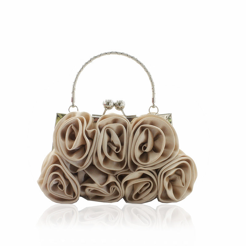 Hand held rose bag dinner bag bridal bag - KKscollecation