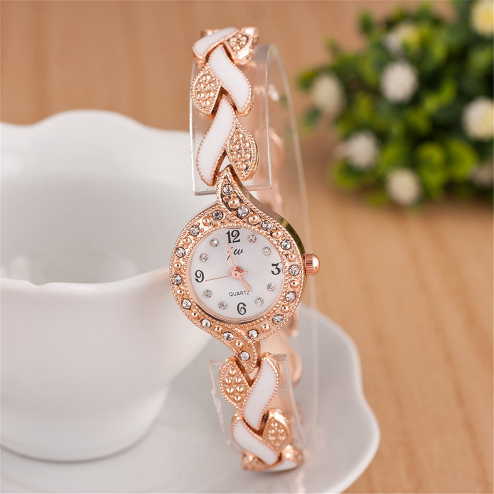 Leaf bracelet quartz wrist watch - KKscollecation