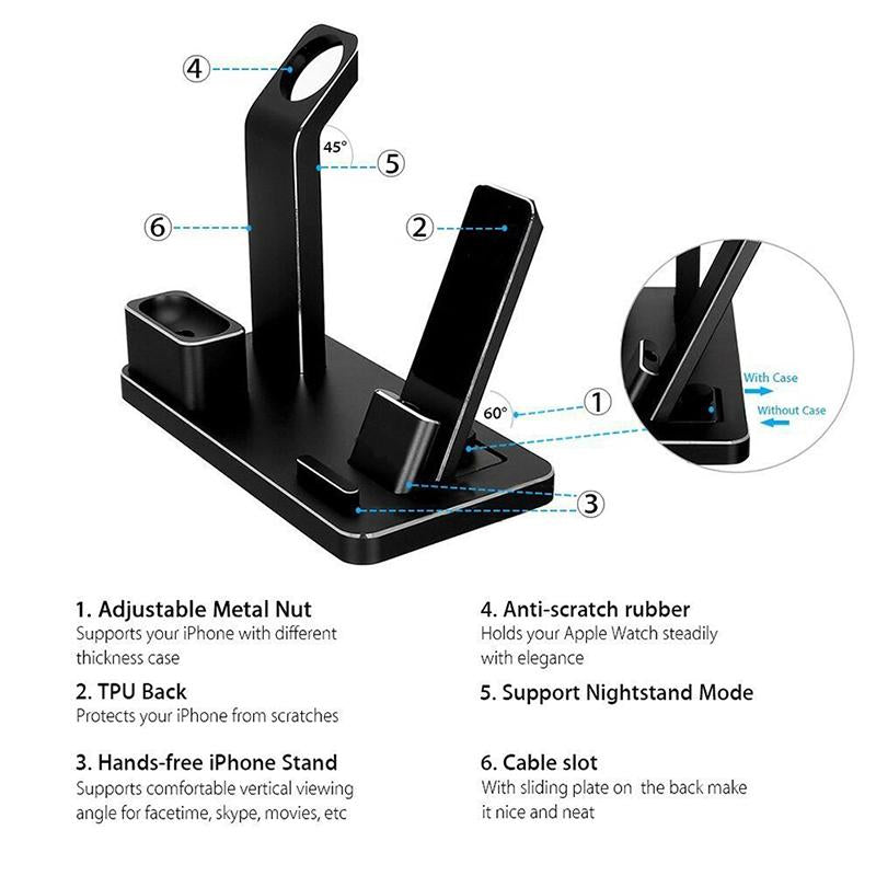 4 IN 1 AIRPODS CHARGING DOCK HOLDER - Krosscanada