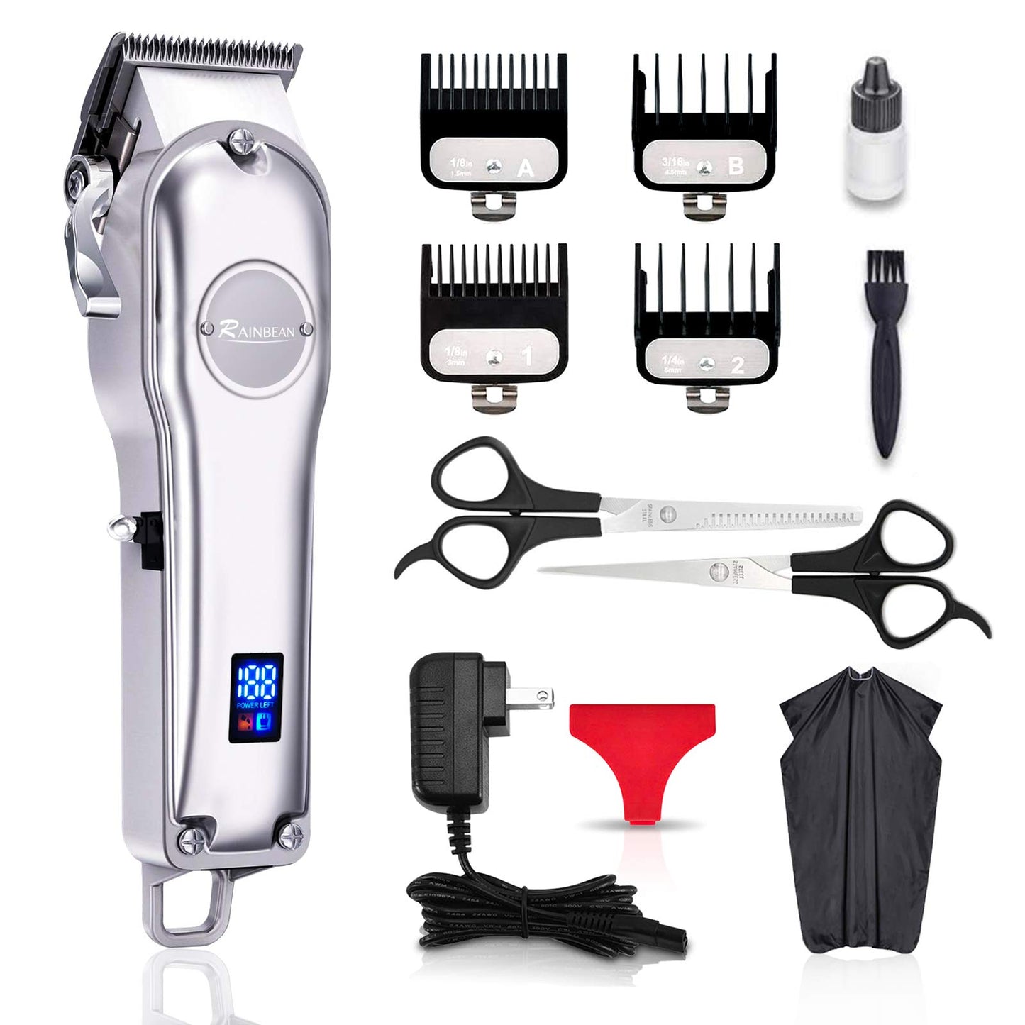 Men Hair Trimmer 3 in 1 IPX7 Waterproof Beard Trimmer Grooming Kit Cordless Hair Clipper for Women & Children LED Display USB Rechargeable Amazon Banned - KKscollecation