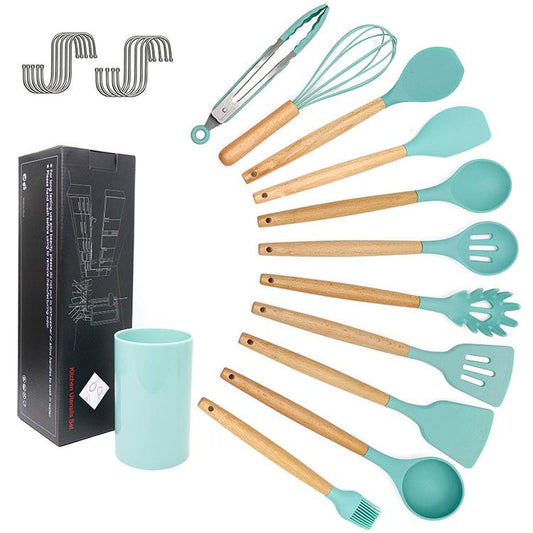 kitchen utensils silicone cooking spoon shovel cookware set - KKscollecation