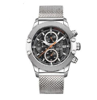 Men's Quartz Watch Sports Calendar Wire Mesh with Men's Quartz Watch - KKscollecation