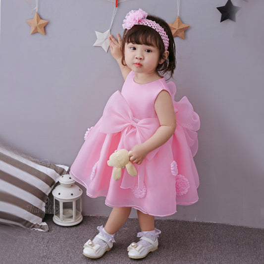 The Spring And Summer Of 2021 Years Old Female Infant Baby Child Princess Dress Girls DressPink Flower Girl Dress Skirt - KKscollecation