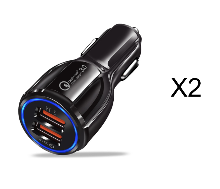 Quick Charge 3.0 Car Charger For Mobile Phone Dual Usb Car Charger Qualcomm Qc 3.0 Fast Charging Adapter Mini Usb Car Charger - KKscollecation